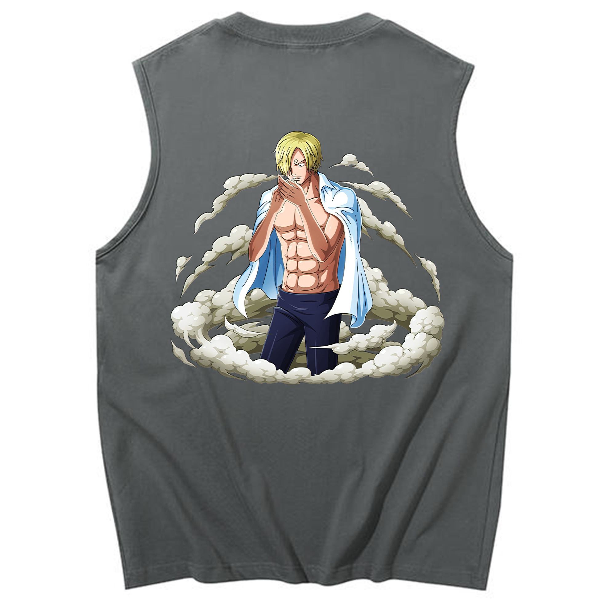（画像用） ワンピース サンジ ONE PIECE Sanji コットン100％タンクトップ（背面プリント）